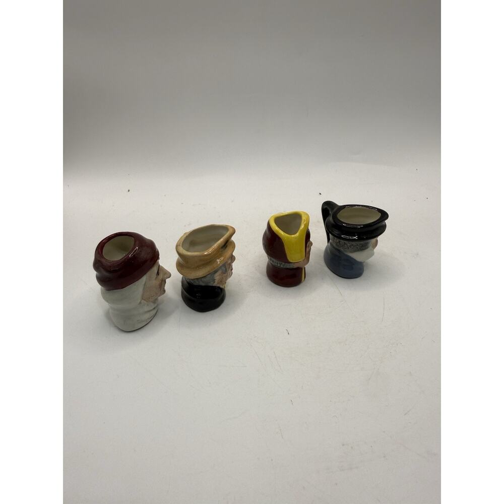 Vintage Artone England Dickens Miniature Character Toby Jugs Lot of 4 * - Picture 4 of 9